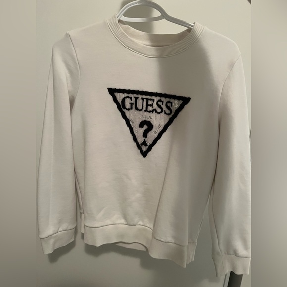 Black and white guess sweater with logo - Picture 2 of 5